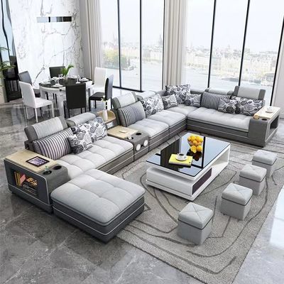 Buy Light Leather Hotel Room Sofa Combination Modern Living Room Sofa online manufacture