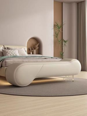 Buy Italian Leather Hotel Custom Sofa Bed Tail Stool Long Bench Sofa Door Entry online manufacture