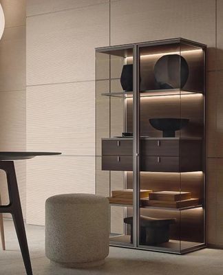 Buy Glass Rock Pannel Luxury Display Cabinets Hotel Room Cabinet online manufacture