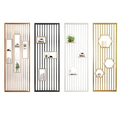Buy Modern Stainless Steel Screen Partition Metal Grille Carved Folding Room Divider online manufacture