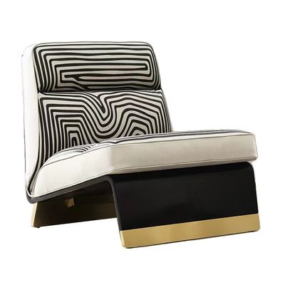 Buy Black White Texture Custom Sofa Bed With Metal Leisure Chair online manufacture