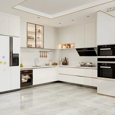 Buy Quartz Stone Hotel Kitchen Cabinets Durable Metal Frame Scratch Resistant online manufacture