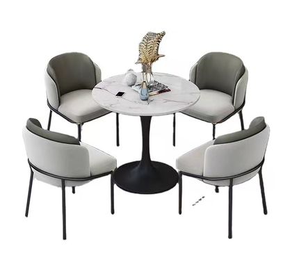 Buy Italian Rock Plate Iron Art Round Hotel Coffee Table Set online manufacture