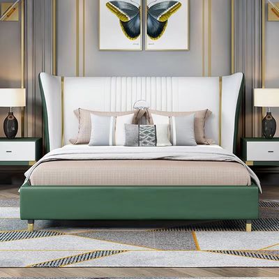 Buy 5 Star Luxury Hotel Bedroom Furniture Solid Wood Leather Bed Bentley Hotel Bedroom online manufacture