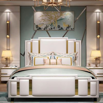 Buy Upholstered Hotel Bedroom Furniture Hydraulic Lift Up Storage Leather Bed online manufacture