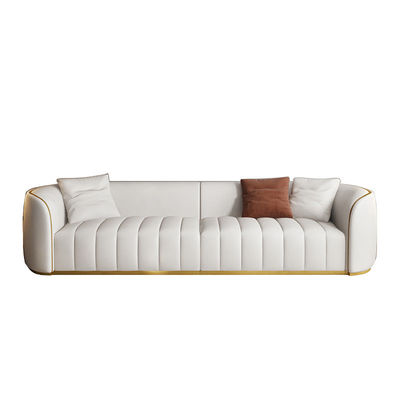 Buy Customized Luxury Hotel Furniture Modern Genuine Leather Sofa online manufacture
