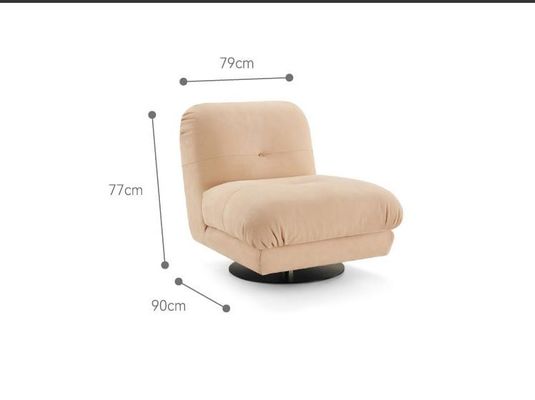 Buy High End Hotel Lobby Furniture Simple Frosted Leather Swivel Single Lounge Chair online manufacture