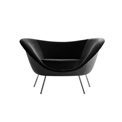 Buy Minimalist Modern Hotel Lobby Furniture Single Velvet Lounge Sofa Chair online manufacture
