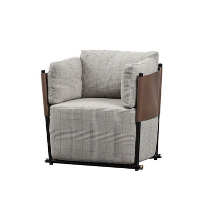 Buy Nordic Single Sofa Chair Modern Leisure Fabric Stainless Steel online manufacture