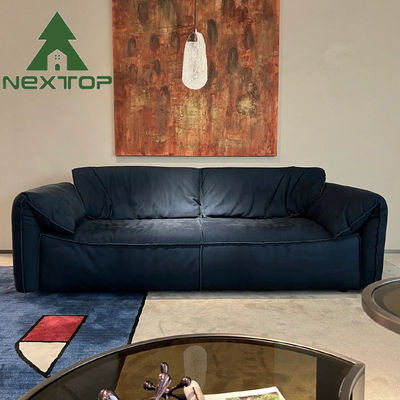 Good price Custom Modern Deep Blue Fabric Interior Sofa 2 3 4 Seating For Home Villa Hotel online
