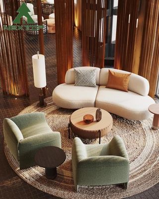 Buy OEM ODM Hotel Lobby Furniture Exquisite Waiting Area Negotiation Sofa Set online manufacture
