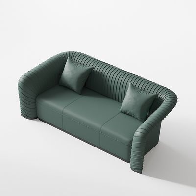 Buy HD Sponge Hotel Lobby Furniture Luxury Sofa Sets With Green Leather online manufacture