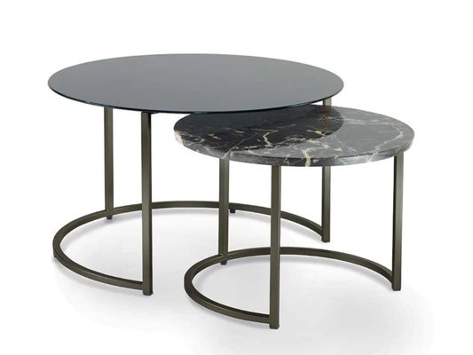 Buy Modern Low Matt Lacquered Metal Coffee Table Set For Hotel Home Office online manufacture