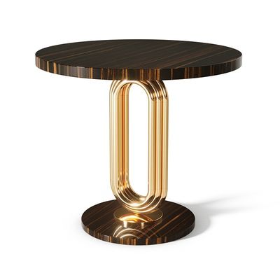 Buy Bright Gold Creative Lounge Side Table Metal Round Coffee Table For Hotel Office online manufacture