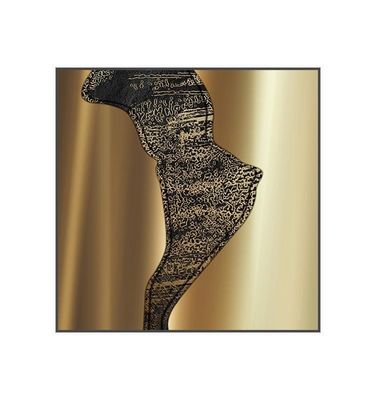 Buy Custom Golden Premium Square Wall Art Hotel Entryway Metal Decor Painting Mural online manufacture