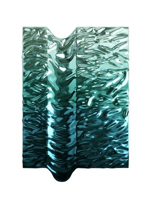 Buy Premium 304 316 SS Plating Water Ripple Wall Art Decor For Modern Star Hotel Lobby online manufacture