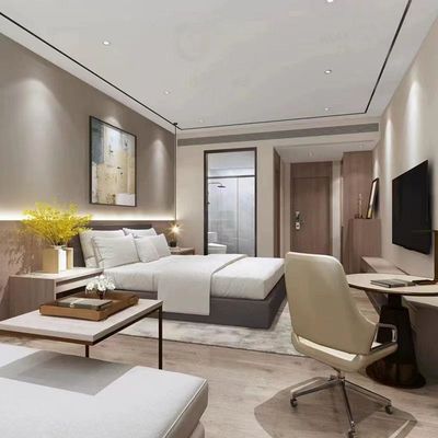 Buy 5 Star Minimalist Design Hotel Project Bedroom Solid Wood Furniture Set online manufacture