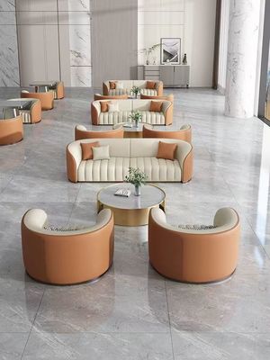Buy Modern Hotel Lobby Furniture Sectional Sofa and table set For Reception And Negotiation Area online manufacture