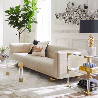 Buy Hotel Fabric Leather 3 Seater Sofa Customized Luxury Hotel Furniture online manufacture