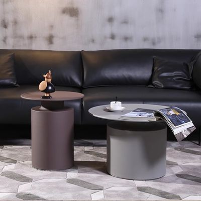 Buy Five-star Hotel Modern Carbon Steel Art Round Corner Table Guest Room Bedside Table online manufacture