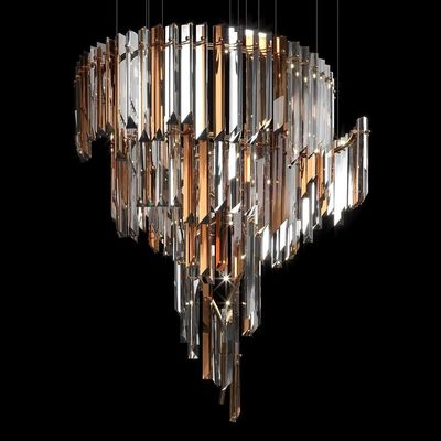 Buy Warm 3000K Chandelier In Copper With Clear Glass For Hotel Interior Furniture online manufacture