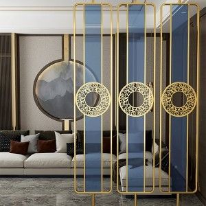 Buy Hotel Decoration Modern Minimalist Indoor Decoration Stainless Steel Screen online manufacture