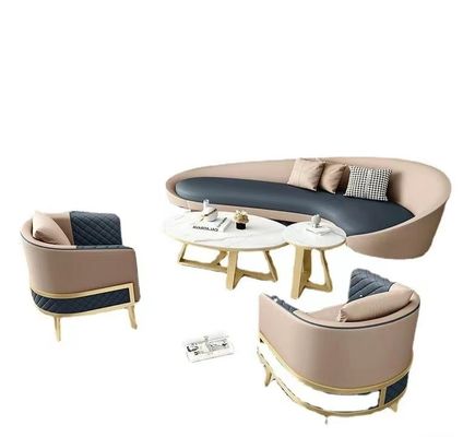 Hotel Restaurant Modern Curved Sectional Sofa Custom