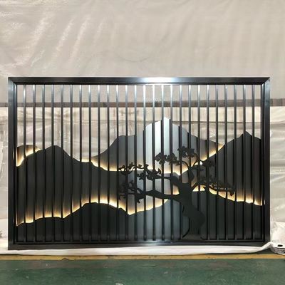 Pop Metal Stainless Steel Hotel Furniture Screen Hotel Decoration Braided Titanium Gold