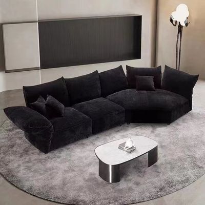 Petal Black Velvet Sofa Italian Hotel Villa Living Room Fabric Alien Sofa