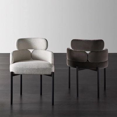 Economic Upholstery Dining Chair Half Arc Backrest Hotel Restaurant Chair