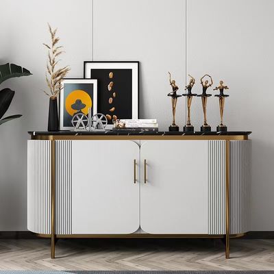 Luxury Dining Side Cabinet Cupboard Restaurant Stainless Steel Sideboard Furniture