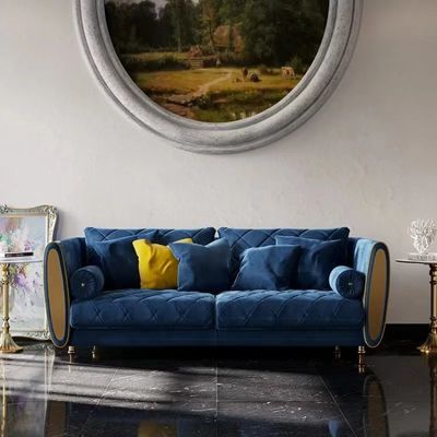 Velvet Haven Cozy Luxurious Lazy Sofa With Seating For Hotel Room