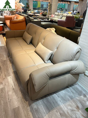 Leather Green Combination Sofa High Density for Living Room