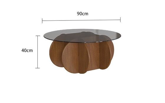 Simple Light Luxury Solid Wood Acrylic Coffee Table Living Room Round Tea Table
