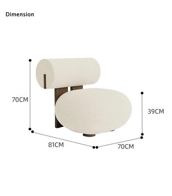 Light Luxury Hotel Furniture Creative Living Room Solid Wood Single Lazy Sofa