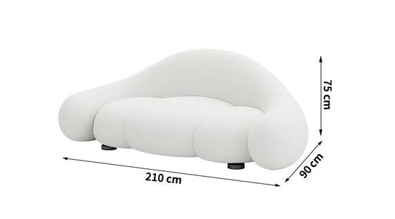 Creative Curved Living Room Sofa Luxury Modern Reception Guest Sofa