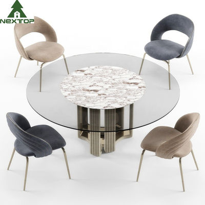 Modern Luxury Deluxe Gold Metal Fabric Single Chair Hotel Banquet Restaurant