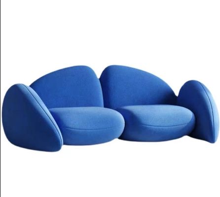 Italian Creative Modelling Hotel Lobby Furniture Fabric 2 Person Sofa