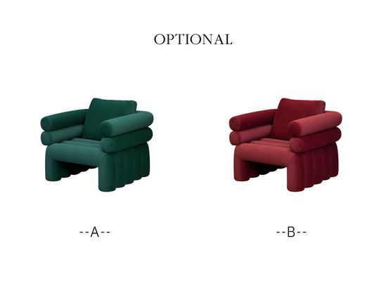 Living Room Velvet Single Lounge Sofa Chair Italian Minimalist Hotel Furniture