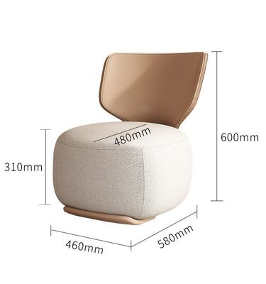 Nordic Fashion Luxury Modern Hotel Single Sofa Chair Fabric Leisure Chair