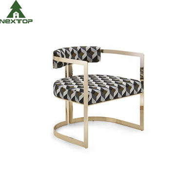 Modern Luxury Hotel Furniture Golden Armchair Leisure Stainless Steel Brass Dining Chair