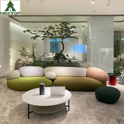Cobblestone Design Fabric Sofa Set Combination Living Room Lobby Pebble Sofa
