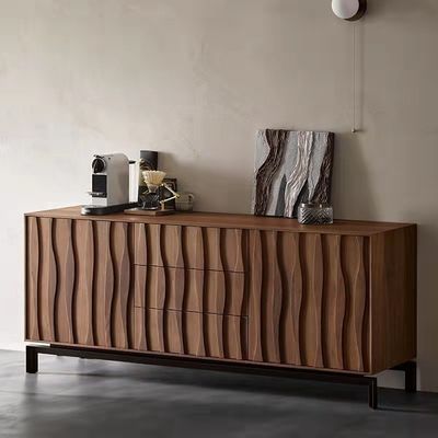 Black Walnut High End Storage Cabinet Dining Sideboard Antique Vintage Style