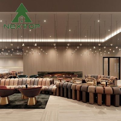 Customisable Curved Card Seating Booth Sofa for Hotel Lobby and Grand Villa in Custom Size
