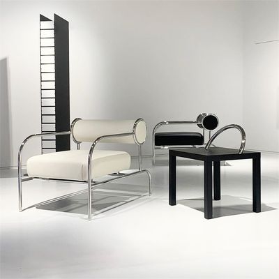 Modern Chair Medieval Minimalist Leisure Chair Stainless Steel Frame