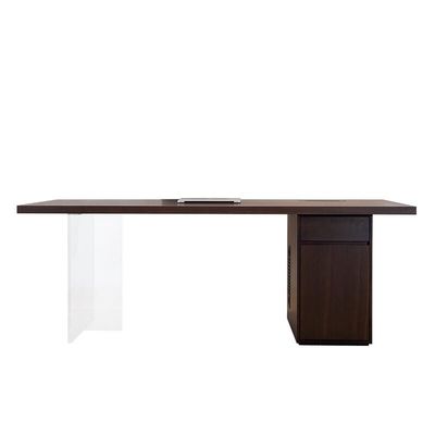 OEM Hotel Bedroom Furniture Office Home Acrylic Legs Computer Desk With Chair Set