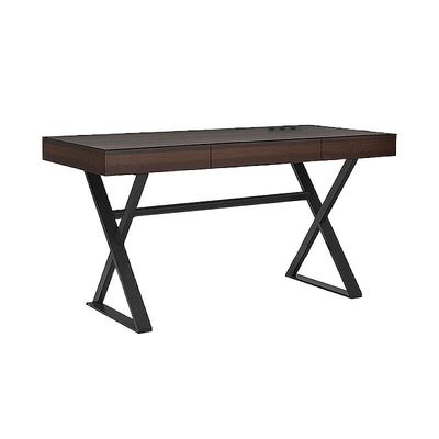 X - Leg Desk Light Luxury Hotel Room Furniture Study Office Black Computer Desk