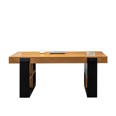 Khaki Rectangular Casual Office Desk For Hotel Room Apartment