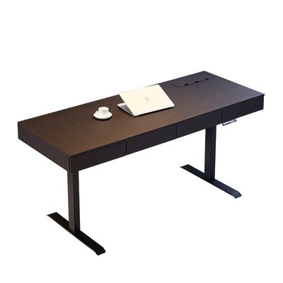 Minimalist Durable Hotel Bedroom Desk With Leather Swivel Chair Customized