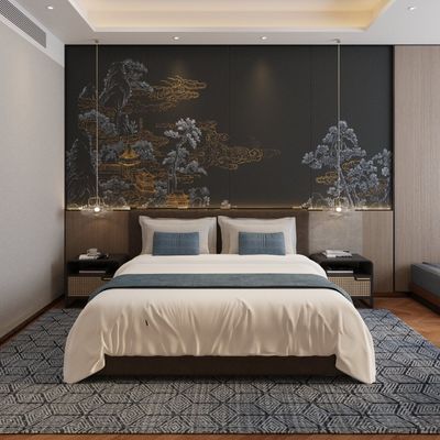 Stain Resistant Hotel King Guest Room Furniture Custom Fully Furnished